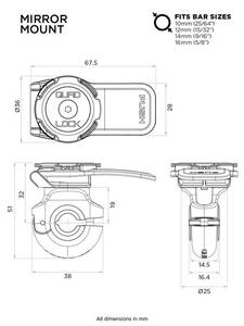 Quad lock Tükör okostelefon-tartó Quad Lock rögzítő megoldások 1