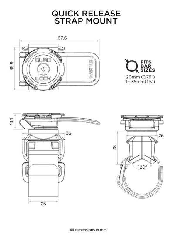 Quad lock Gyorskioldó pánttartó Quad Lock rögzítő megoldások 1