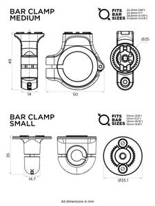 Quad lock 360 rúd szorítótalp - közepes Quad Lock rögzítő megoldások 1