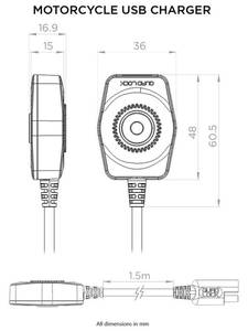 Quad lock Motorkerékpár USB töltő Quad Lock rögzítő megoldások 1