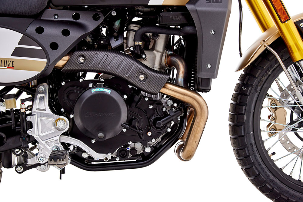 Fantic Caballero 500cc Scrambler Deluxe Gold 2024 6