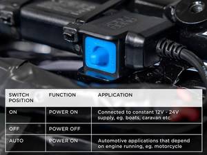 Quad lock Vízálló 12 V-os USB intelligens adapter Quad Lock rögzítő megoldások 2