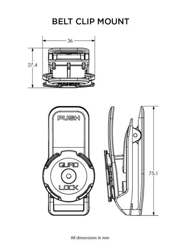 Quad lock Öv/hátizsák rögzítő Quad Lock rögzítő megoldások 2