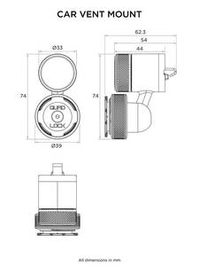 Quad lock MAG autós szellőző tartó Quad Lock rögzítő megoldások 3